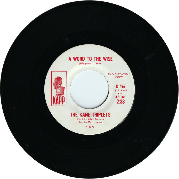 The Kane Triplets - A Word To The Wise / Spanish Boy [Promo]
