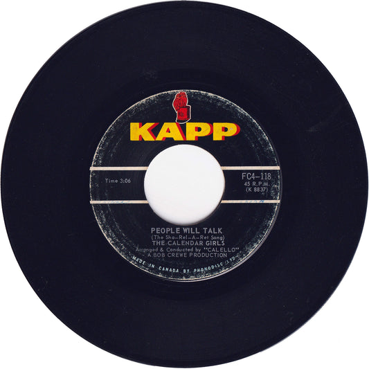 The Calendar Girls - People Will Talk (The Sha-Rel-A-Ret Song) / The Congo Combo - Sha-Rel-A-Nova [Canada]