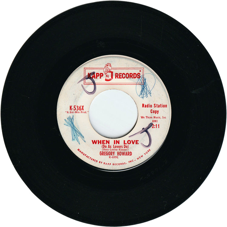 Gregory Howard - When In Love (Do As Lovers Do) / Sweet Pea [Promo]