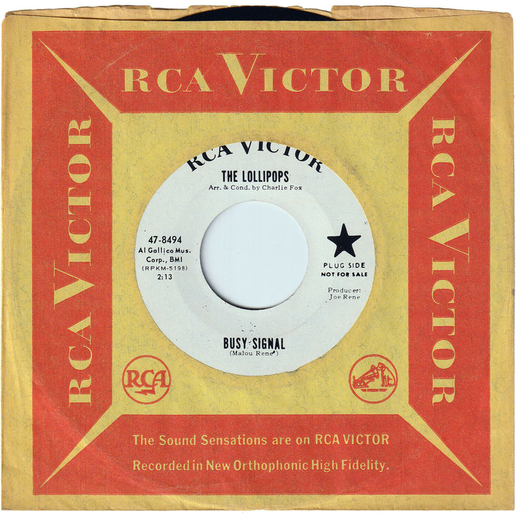 The Lollipops - Busy Signal / I Want You Back Again [Promo]