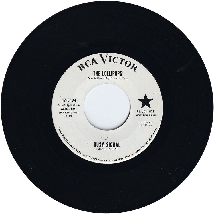 The Lollipops - Busy Signal / I Want You Back Again [Promo]