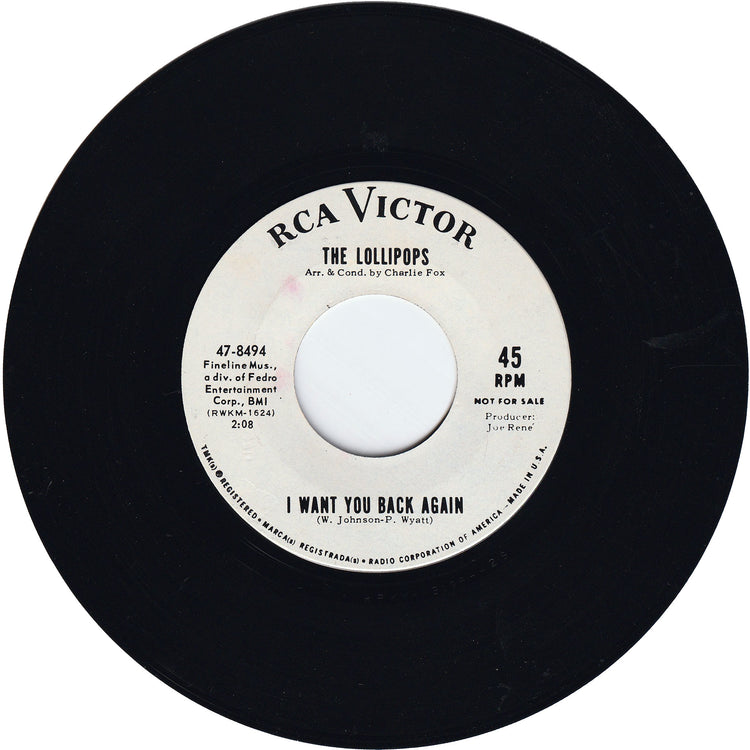 The Lollipops - Busy Signal / I Want You Back Again [Promo]