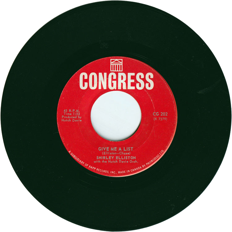 Shirley Ellis - The Nitty Gritty / Give Me A List [Canada]
