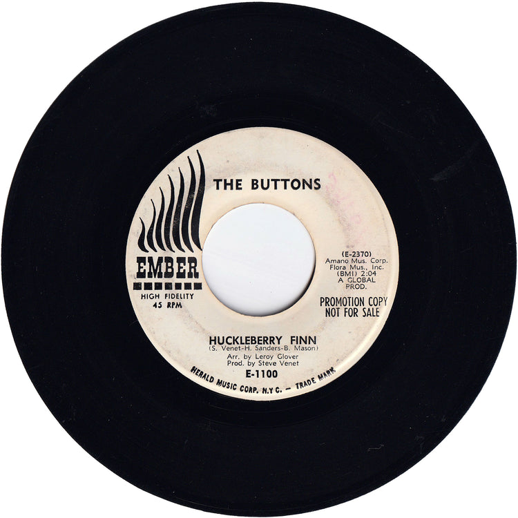 The Buttons - Huckleberry Finn / Absence Makes The Heart Grow Fonder [Promo]