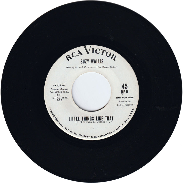 Suzy Wallis - Be My Man / Little Things Like That [Promo]