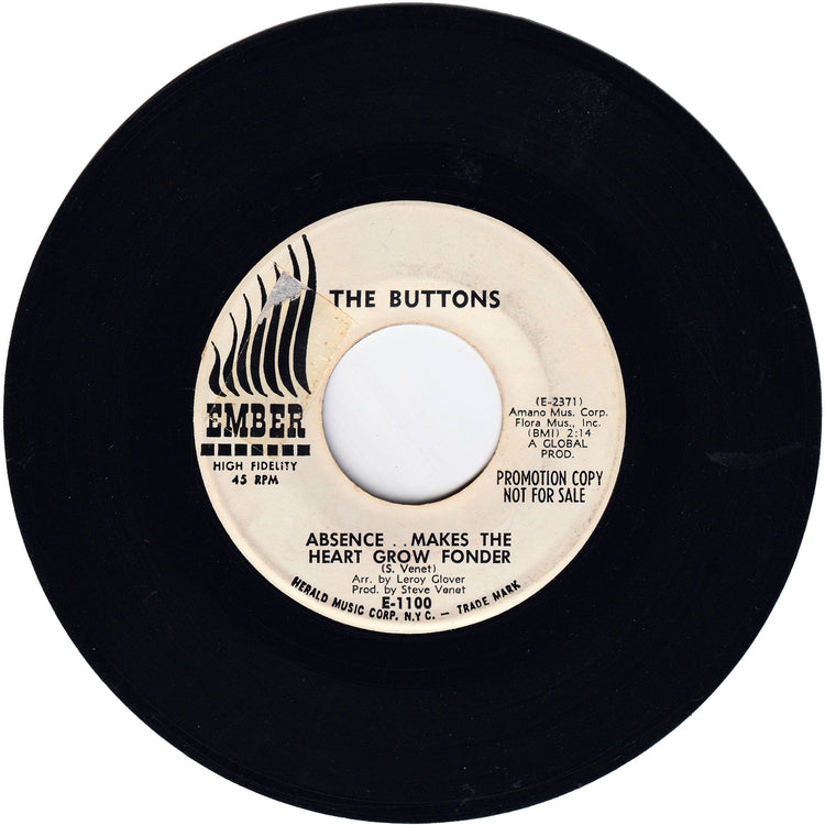 The Buttons - Huckleberry Finn / Absence Makes The Heart Grow Fonder [Promo]