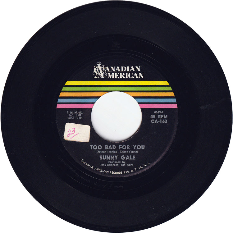 Sunny Gale - Too Bad For You / I'm Telling My Heart
