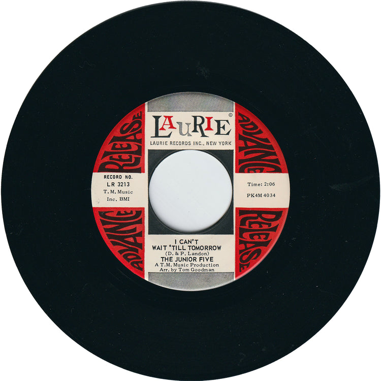 The Junior Five - On My Birthday / I Can't Wait 'Till Tomorrow [Promo]