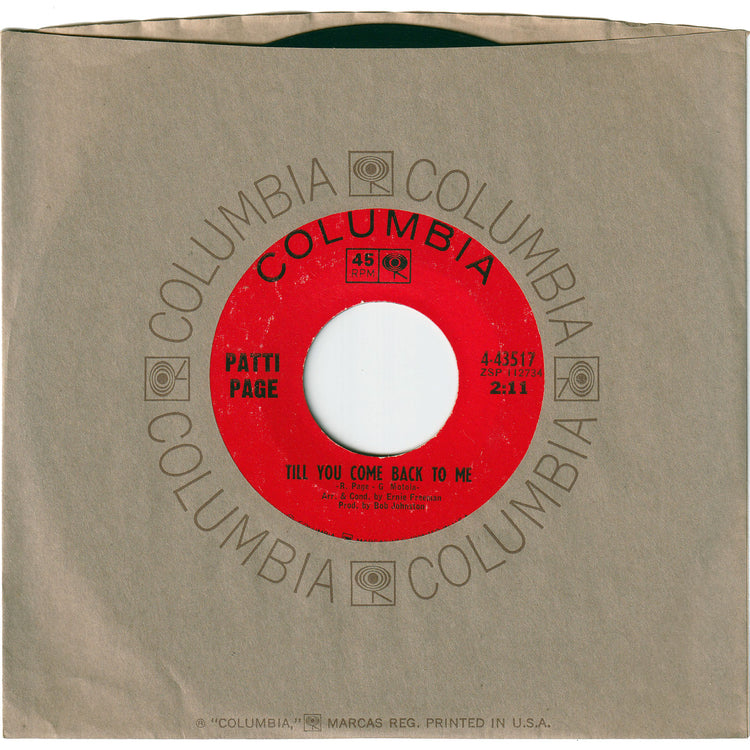 Patti Page - Till You Come Back To Me / Custody