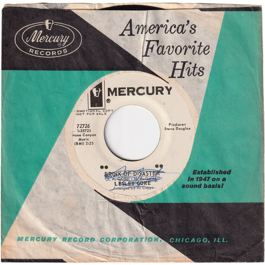 Lesley Gore - Brink Of Disaster / On A Day Like Today [Promo]