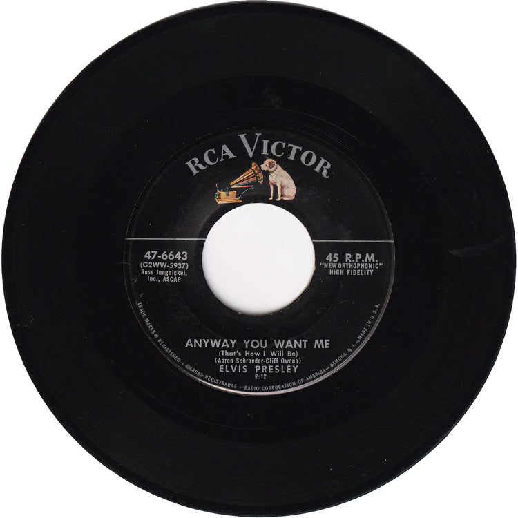 Elvis Presley - Love Me Tender / Anyway You Want Me (That's How I Will Be) [Silver Line Label]