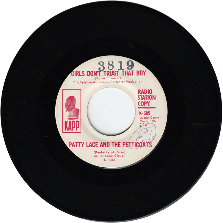 Patty Lace & The Petticoats - Girls Should Always Look Their Best / Girls Don't Trust That Boy [Promo]