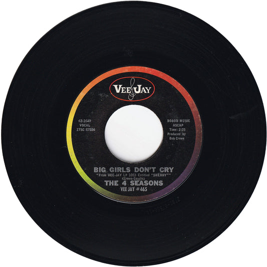 The Four Seasons - Big Girls Don't Cry / Connie-O [Styrene, Columbia Bridgeport Pressing]