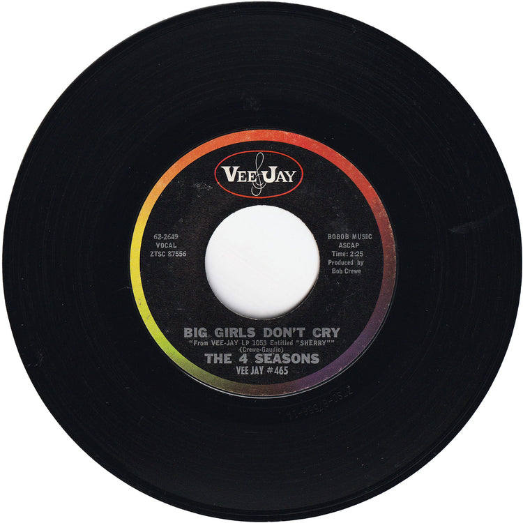 The Four Seasons - Big Girls Don't Cry / Connie-O [Styrene, Columbia Bridgeport Pressing]