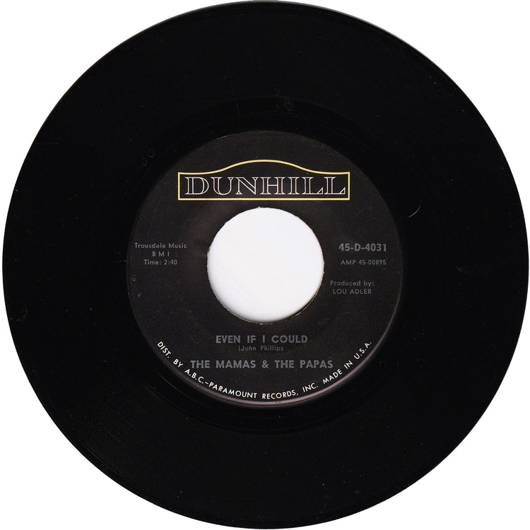 The Mama's & The Papa's - I Saw Her Again / Even If I Could