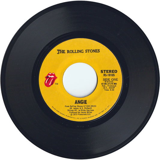 The Rolling Stones - Angie / Silver Train [Styrene, Monarch Pressing]