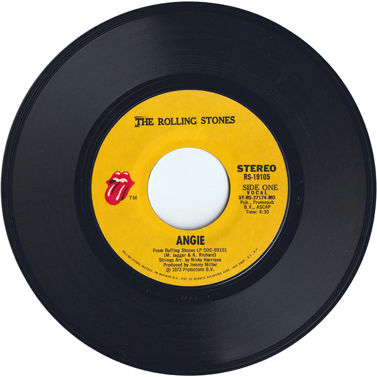 The Rolling Stones - Angie / Silver Train [Styrene, Monarch Pressing]