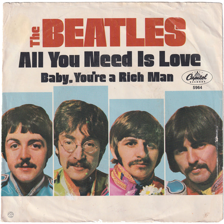 The Beatles - All You Need Is Love / Baby You're A Rich Man [Los Angeles Pressing, Picture Sleeve]