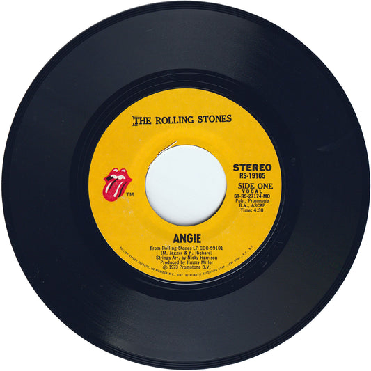 The Rolling Stones - Angie / Silver Train [Styrene, Monarch Pressing]