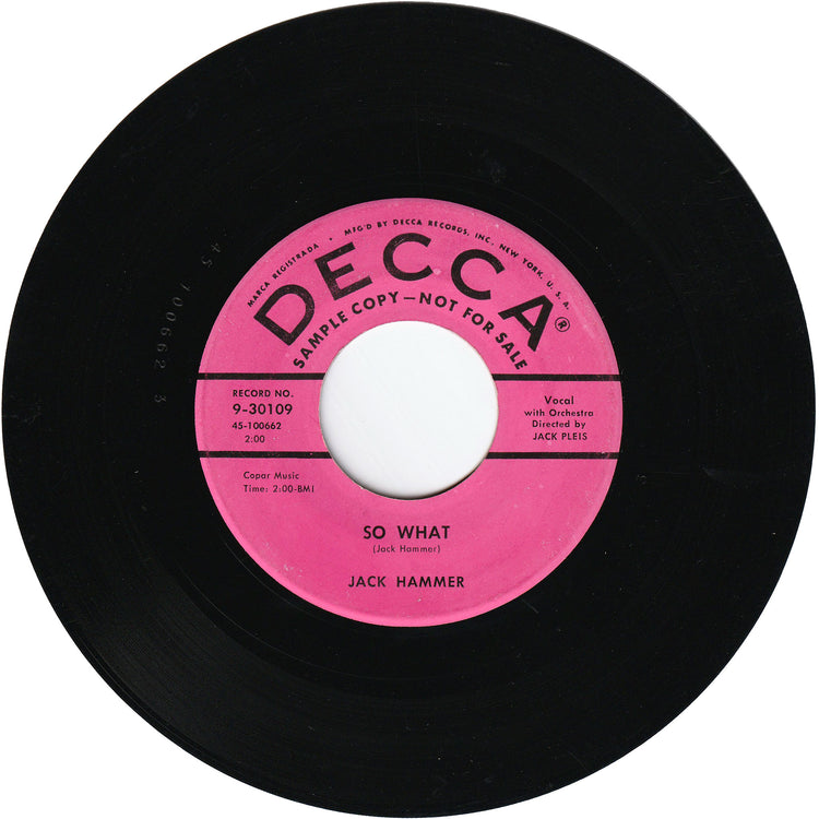 Jack Hammer - Football Rock / So What [Promo]