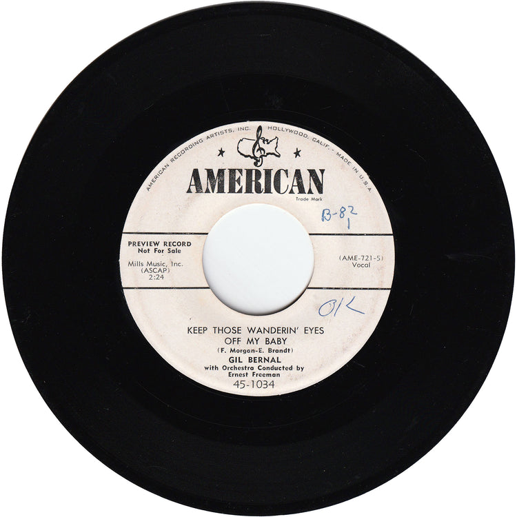 Gil Bernal - Keep Those Wanderin' Eyes Off My Baby / I'll Come Back To You [Promo]