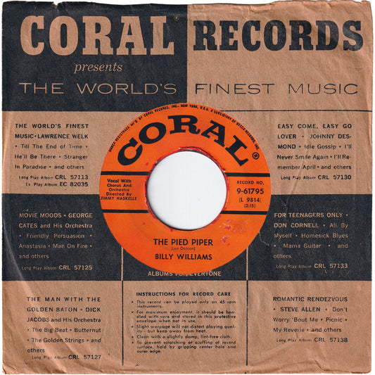 Billy Williams - The Pied Piper / Butterfly
