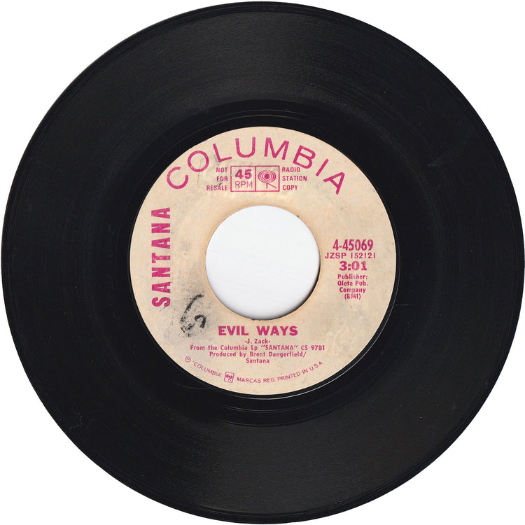 Santana - Evil Ways / Evil Ways (Stereo) [Promo]