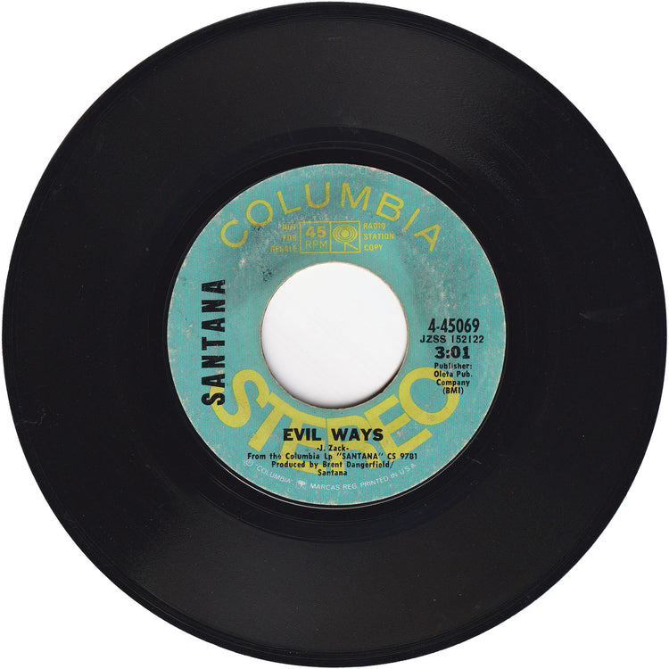 Santana - Evil Ways / Evil Ways (Stereo) [Promo]