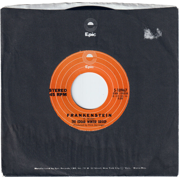 The Edgar Winter Group - Frankenstein / Undercover Man [Repress, Styrene, Terre Haute Pressing, Orange Label]
