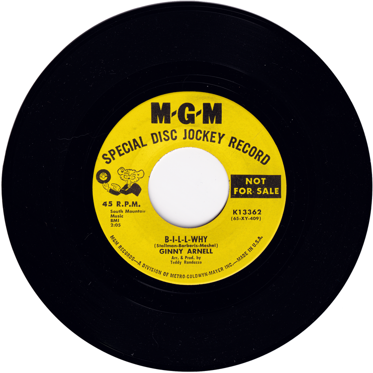 Ginny Arnell - A Little Bit Of Love Can Hurt / B-I-L-L-Why (Promo)