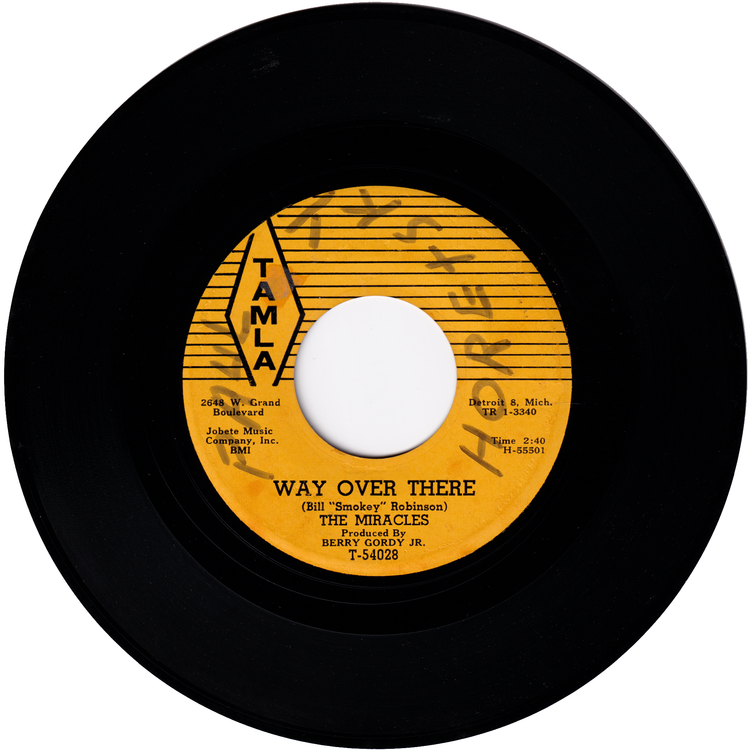 The Miracles - Way Over There / Depend On Me (TAMLA "Stripes" label)