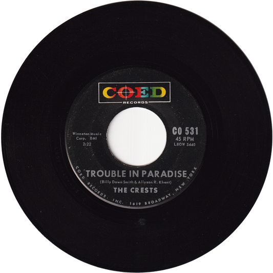 The Crests - Trouble In Paradise / Always