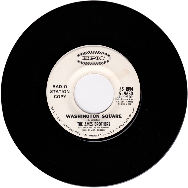 The Ames Brothers - Washington Square / Knees Up! Mother Brown (Promo)