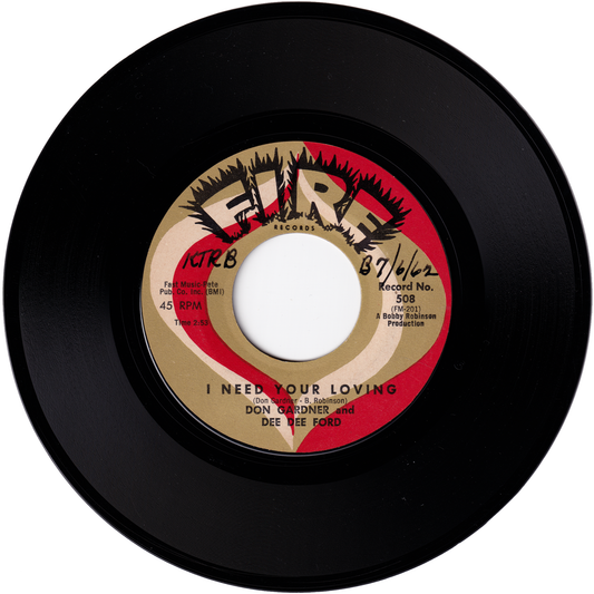 Don Gardner & Dee Dee Ford - I Need Your Loving / Tell Me (FIRE Color label)