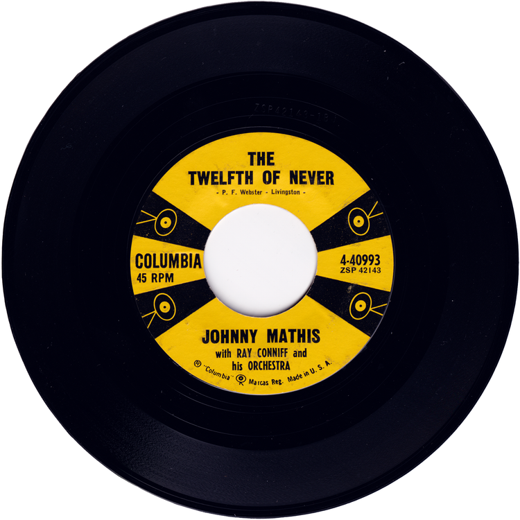 Johnny Mathis - Chances Are / The Twelfth Of Never (w/PS)