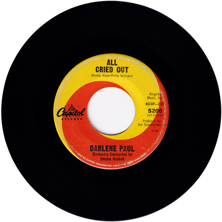 Darlene Paul - All Cried Out / This Is My Prayer