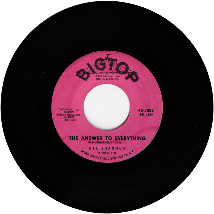 Del Shannon - So Long Baby / The Answer To Everything