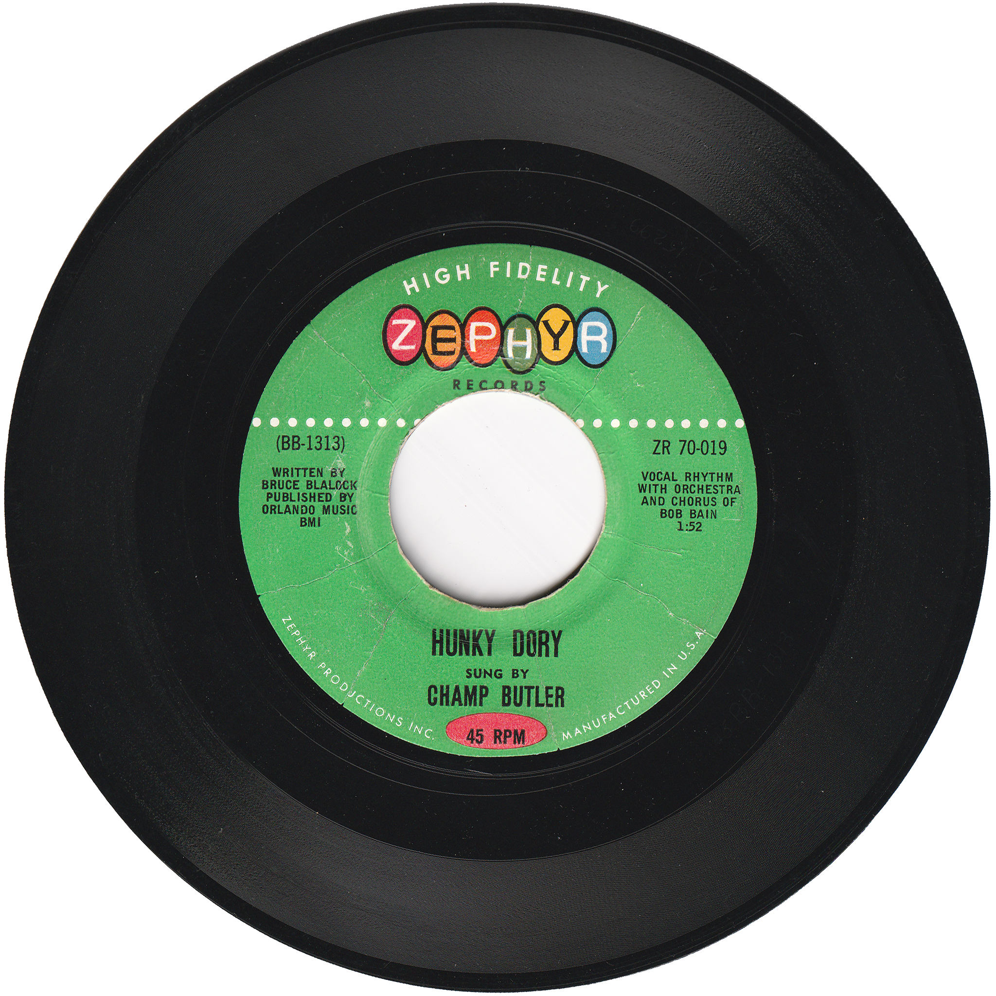 Champ Butler - Hunky Dory / A Little White Church – NIGHT BEAT RECORDS