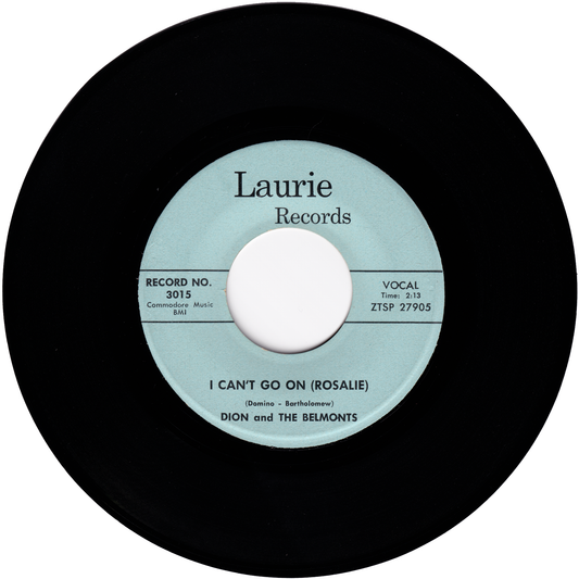 Dion & The Belmonts - I Can't Go On (Rosalie) / No One Know