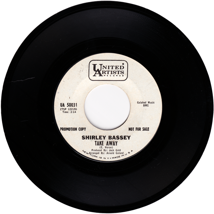 Shirley Bassey - Don't Take The Lovers From The World / Take Away (Promo)
