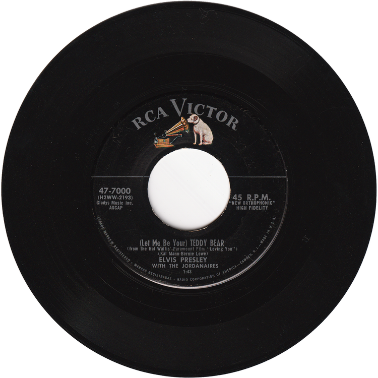 Elvis Presley - (Let Me Be Your) Teddy Bear / Loving You (Silver Line label)