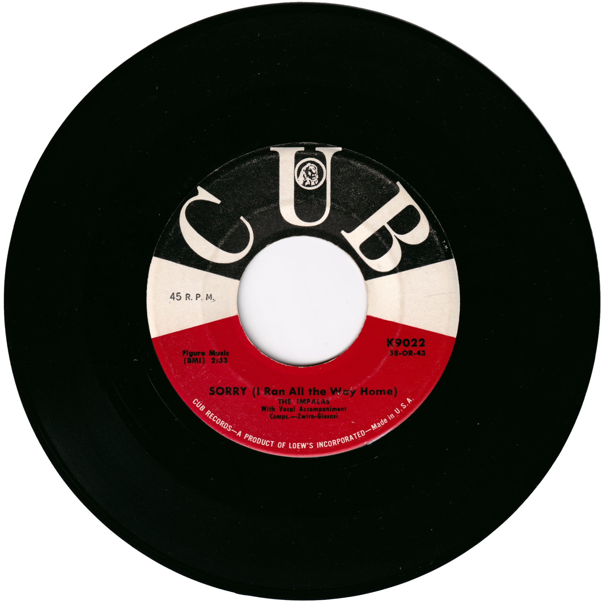 The Impalas - Sorry (I Ran All The Way Home) / Fool, Fool, Fool – NIGHT BEAT RECORDS