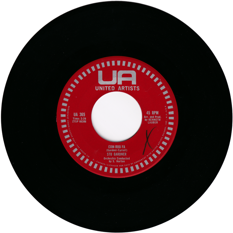 Stu Gardner - Stop By Here / Cum-Boo-Ya (Canada UNITED ARTISTS label)