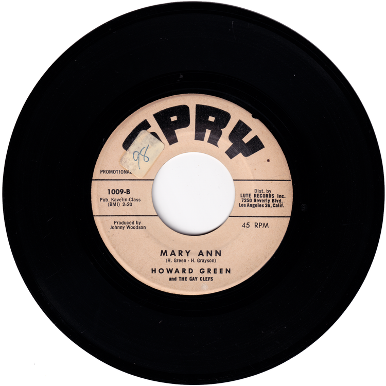 Howard Green & The Gay Clefs - Mary Ann / A Ride (Promo)