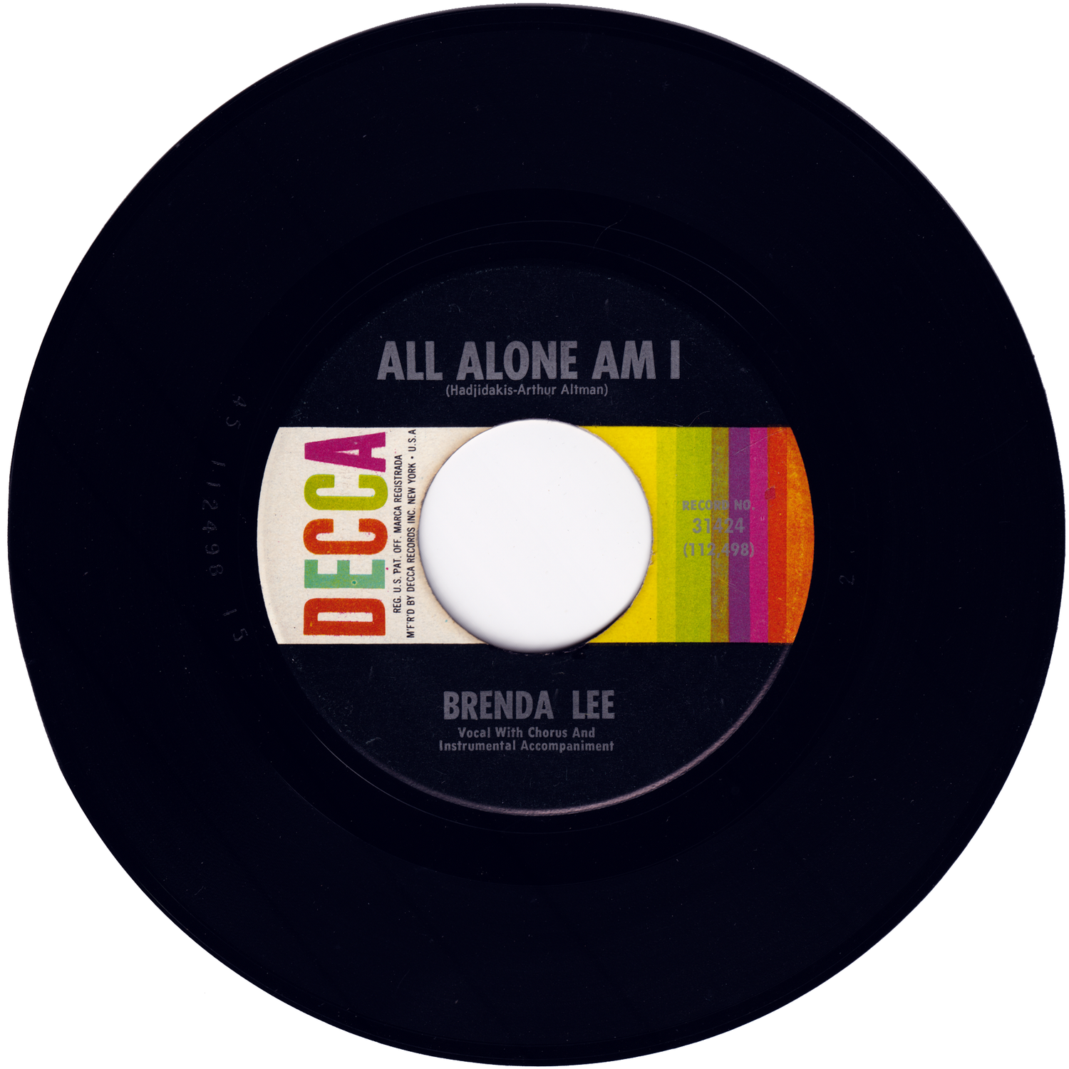 Brenda Lee - All Alone Am I / Save All Your Lovin' For Me