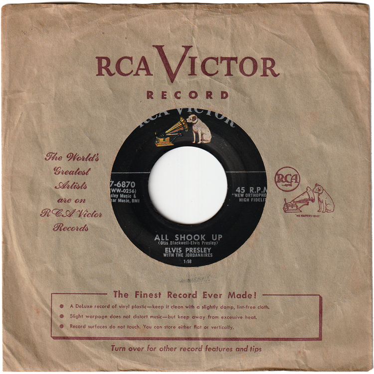 Elvis Presley - All Shook Up / That's When Your Heartaches Begin (Silver Line label)