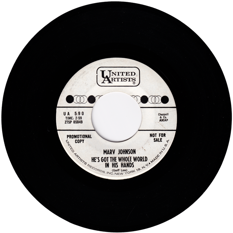Marv Johnson - He's Got The Whole World In His Hands / Another Tear Falls (Promo)