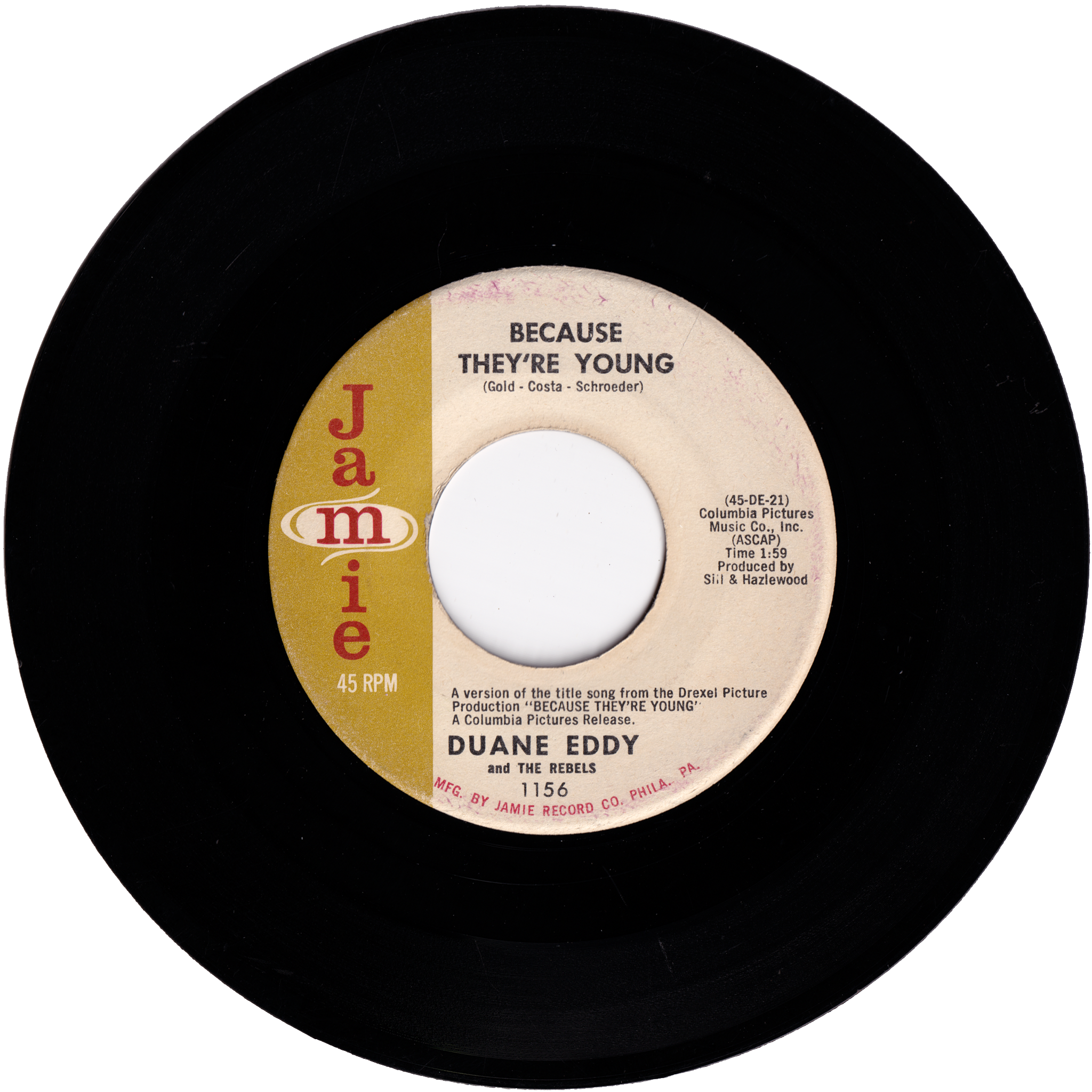 Duane Eddy - Because They're Young / Rebel Walk