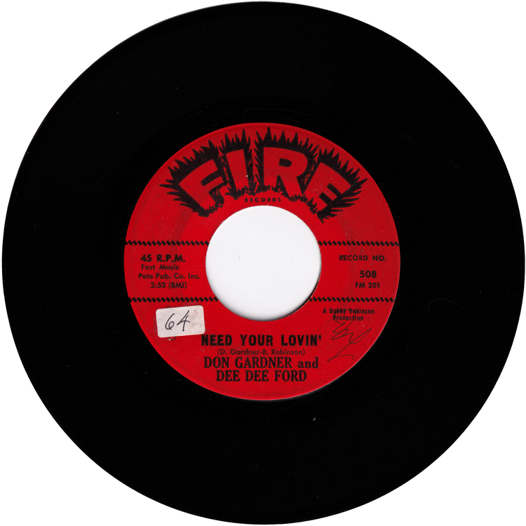 Don Gardner & Dee Dee Ford - I Need Your Loving / Tell Me (FIRE Red label)