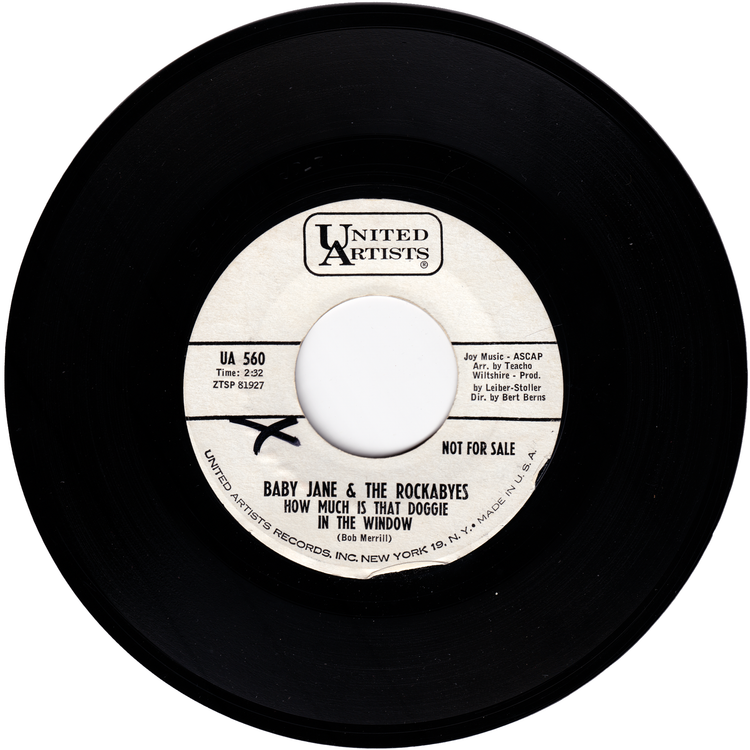 Baby Jane & The Rockabyes - My Boy John / How Much Is That Doggie In The Window (Promo)